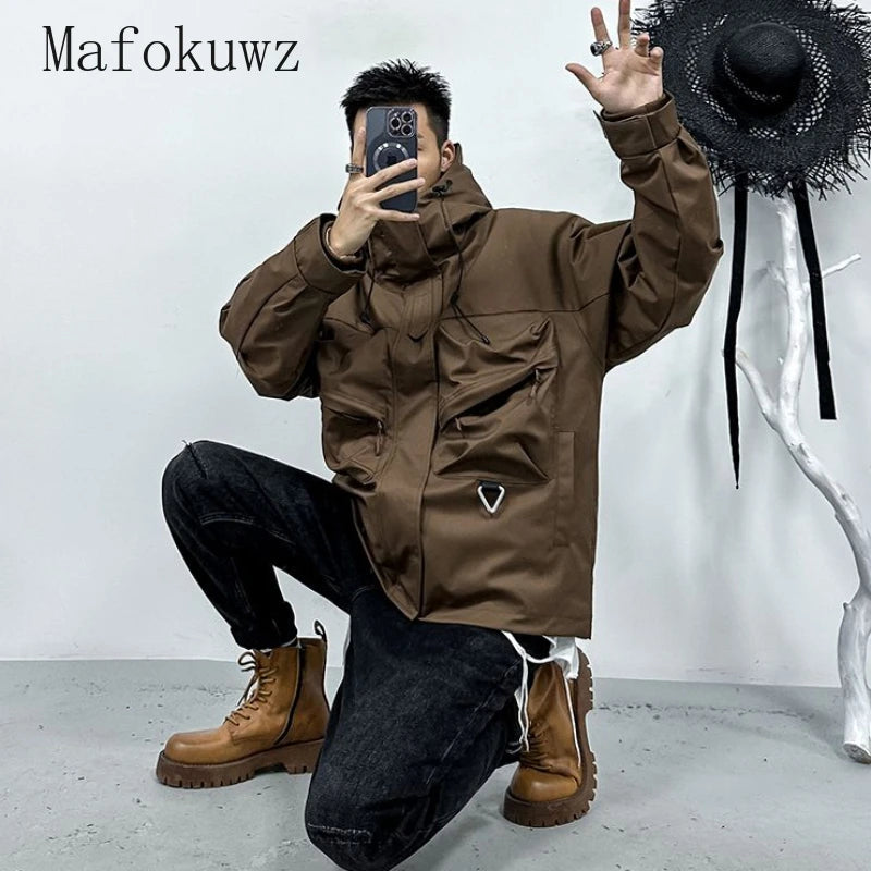 Men's Casual Hooded Parka | Warm Multi-Pocket Winter Jacket