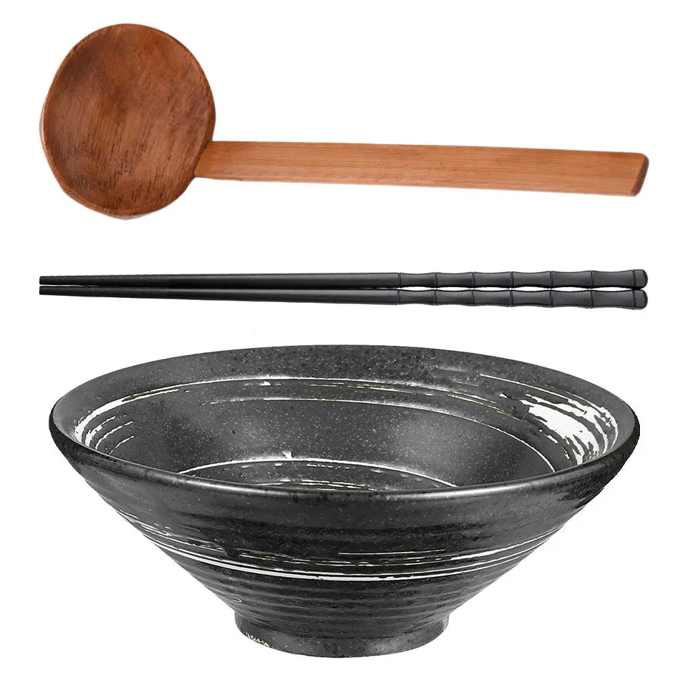 Cuenco de ramen de cerámica estilo japonés | Elegante experiencia culinaria