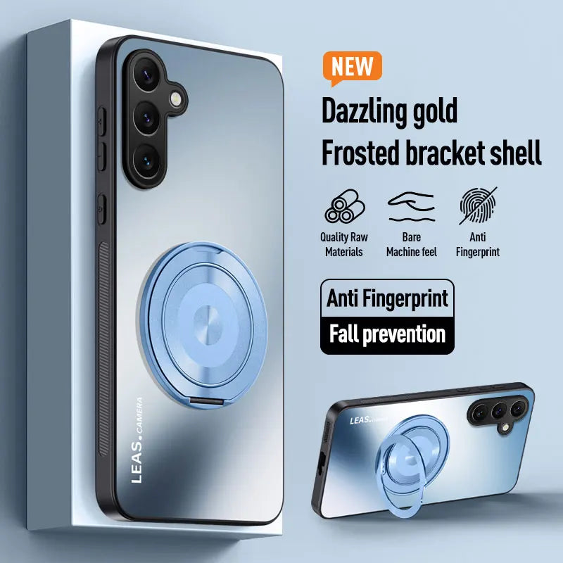 For Samsung A05 A06 A14 A15 A16 A35 A36 A56 A24 A34 A54 A25 A35 A55 A17 Magnetic Ring Stand Back Phone Case Ring Protect Cover