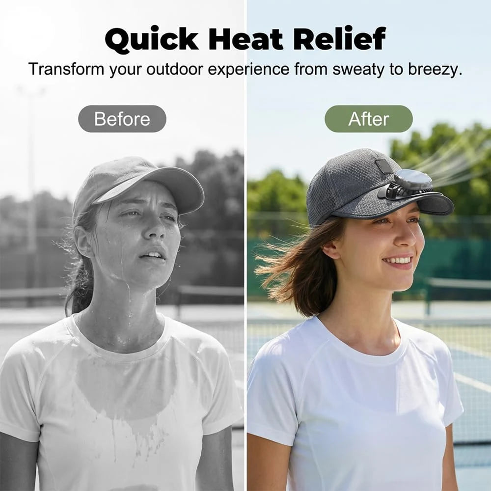 Solar Baseball Cap with Fan | Ultimate Sun Protection Gear