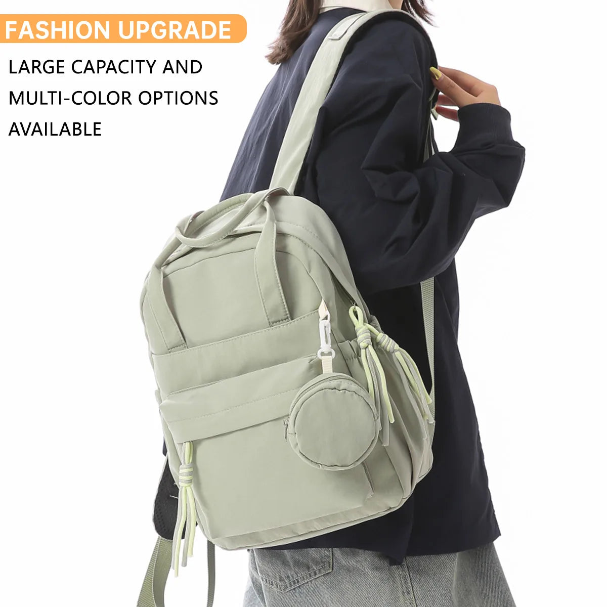 Junior High School and High School Students' Schoolbags, High-Looking, Fresh, Large-Capacity Backpacks, Student Stress-Reducing and Spine-Protecting 2026 New Lightweight Models