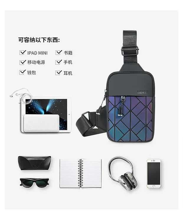 Stylish Crossbody Small Bag | Fashionable Rhombus Grid Design