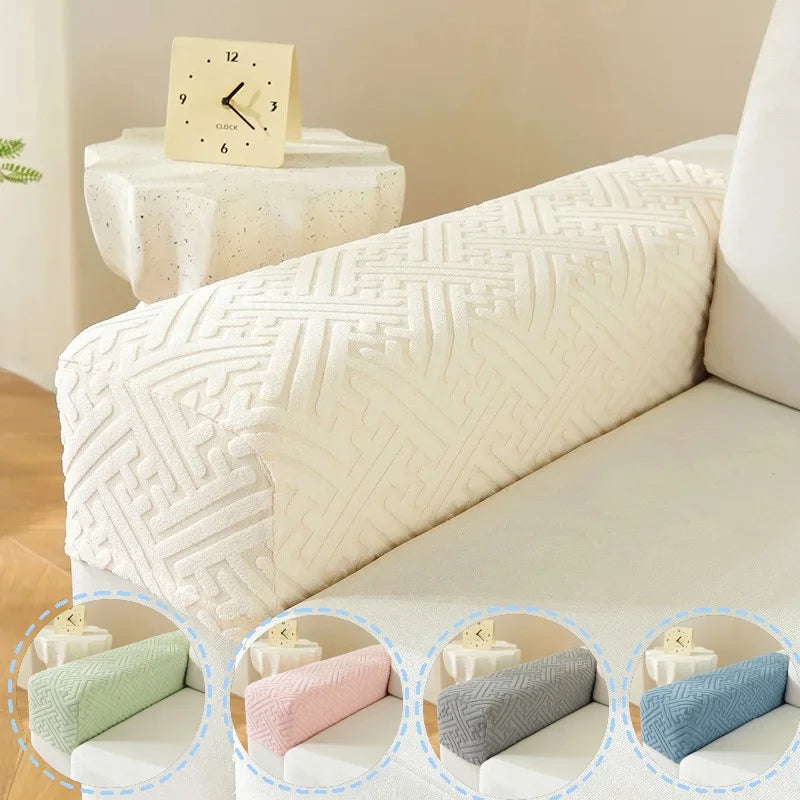 Stretchy Jacquard Armrest Covers | Stylish Sofa & Chair Protectors