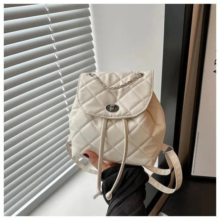 Bolso de hombro informal de verano con diseño de cuadros y gran capacidad