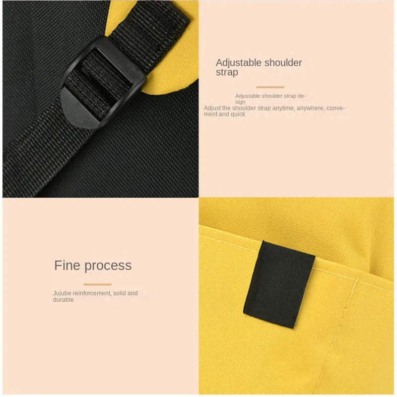 Solid color backpack colorful outdoor student bag small backpack travel bag training class school bag