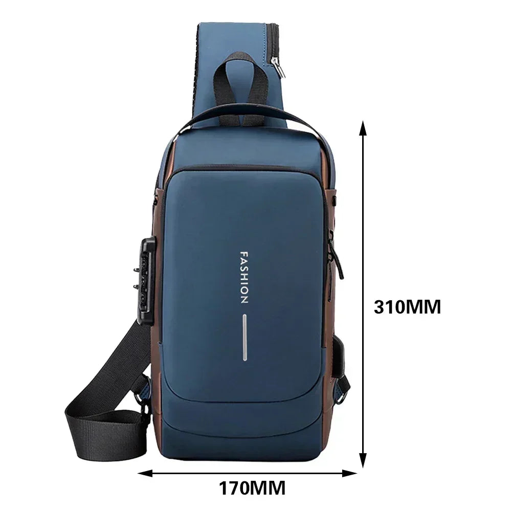Multifunction Anti-theft USB Shoulder Bag | Stylish Crossbody Pack