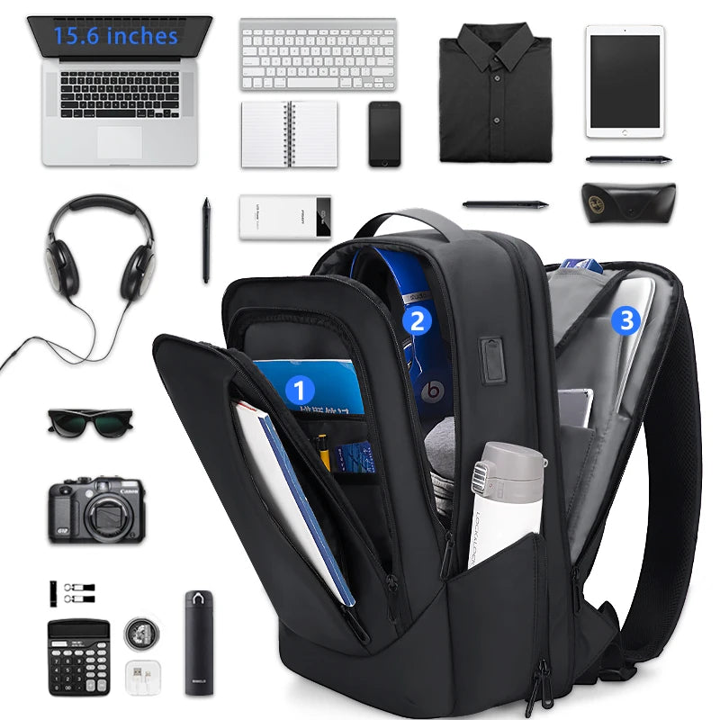 Large Capacity Waterproof Travel Bag for 15.6-inch Laptops