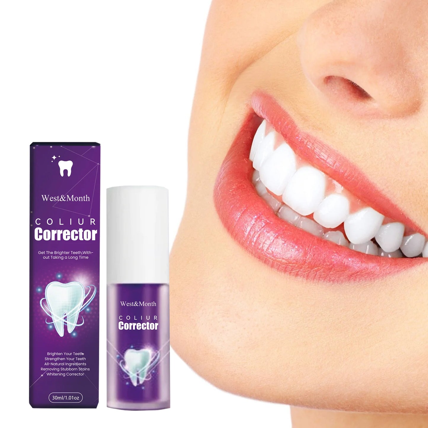 Premium Purple Brightening Toothpaste for Whitening & Freshness