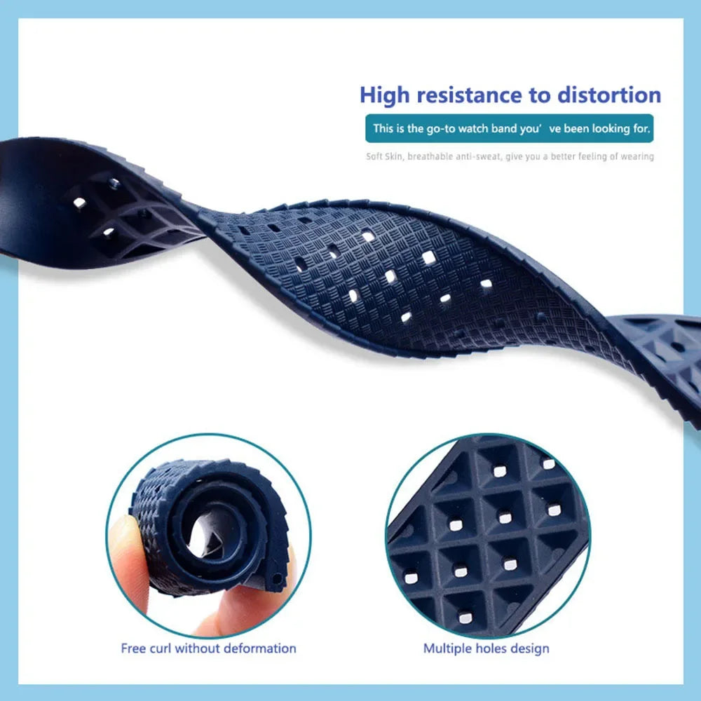 Tropical Silicone Watch Band | Quick Release Rubber Strap