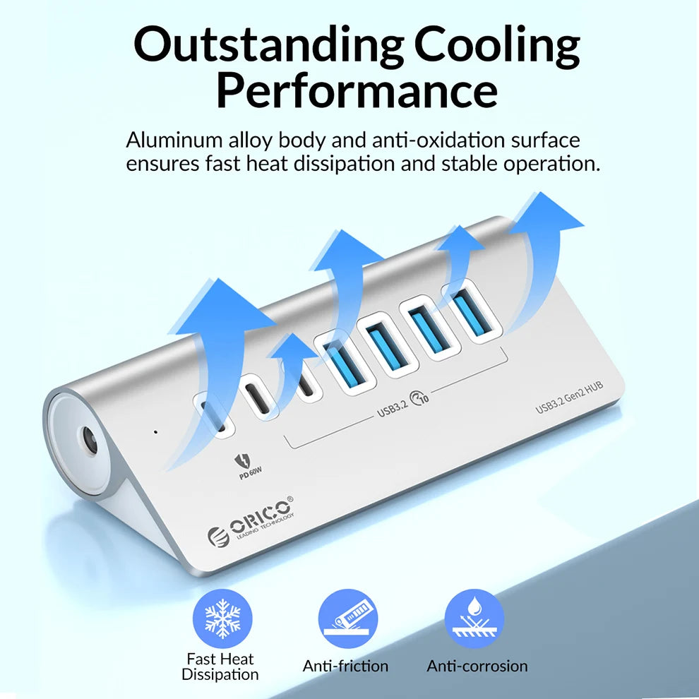 10Gbps USB 3.2 Docking Station Hub | Fast Charging & Multi Ports