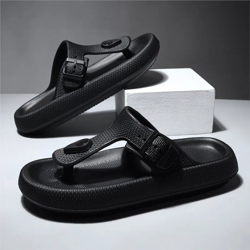 Men's Adjustable Buckle Flip Flops | Summer Beach Sandals