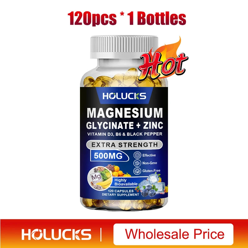 Magnesium Glycinate & Zinc Supplement | Optimize Sleep & Stress Relief