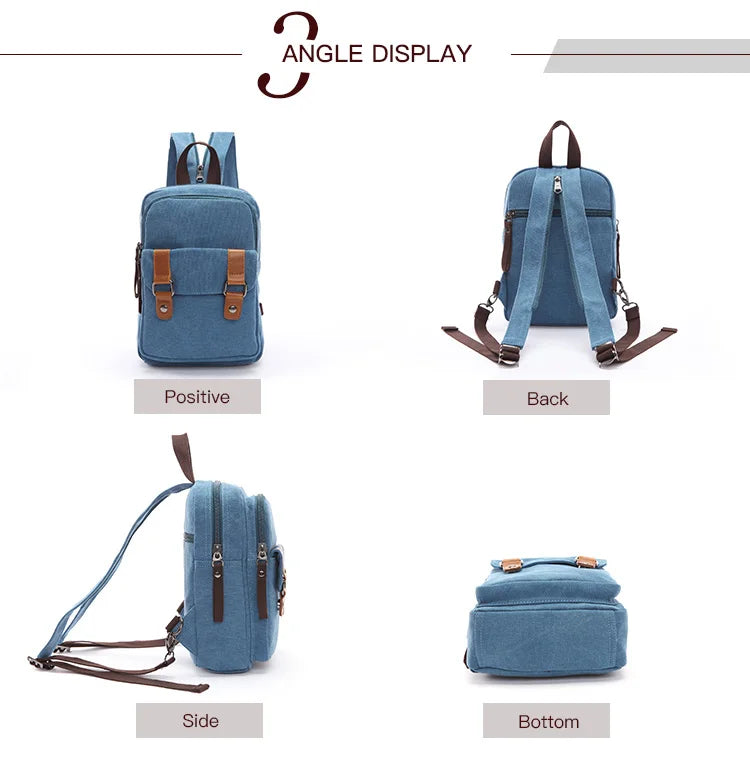 Stylish Mini Vintage Canvas Backpacks for Everyday Use