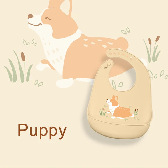 Waterproof Silicone Baby Bibs | Adjustable Cute Feeding Aprons