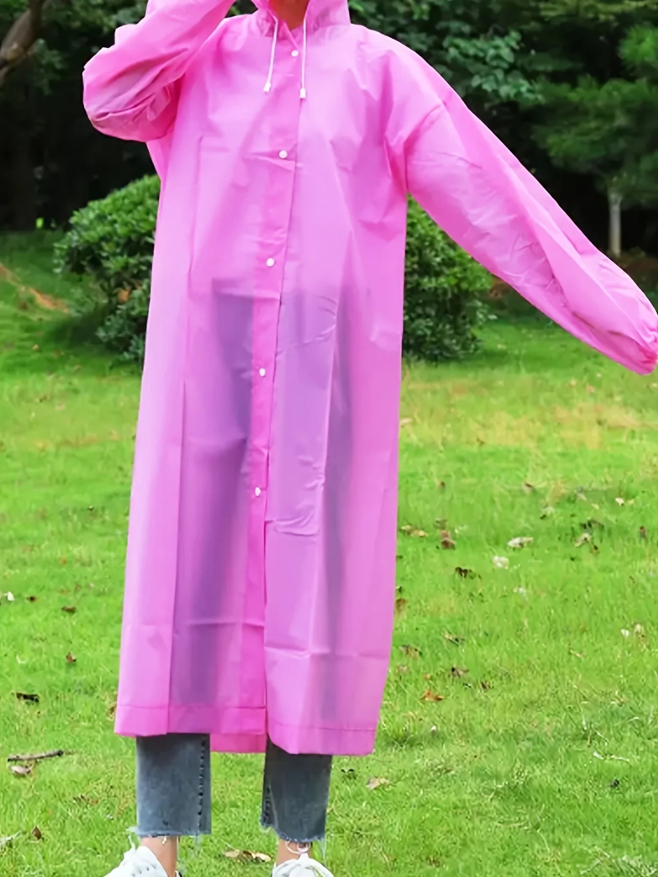 Adult Pink Raincoat | Stylish Waterproof Full-Body Gear