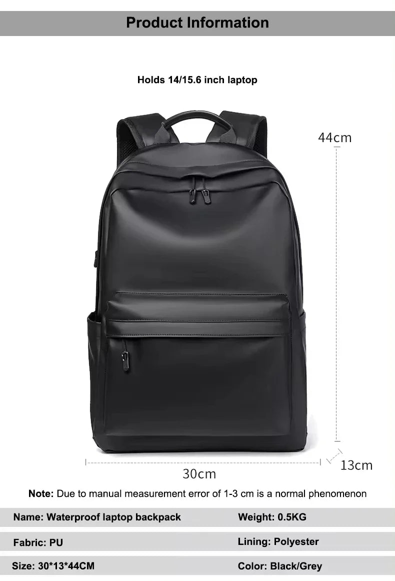 Stylish Men's Leather Backpack | Durable Laptop Bag for Teens