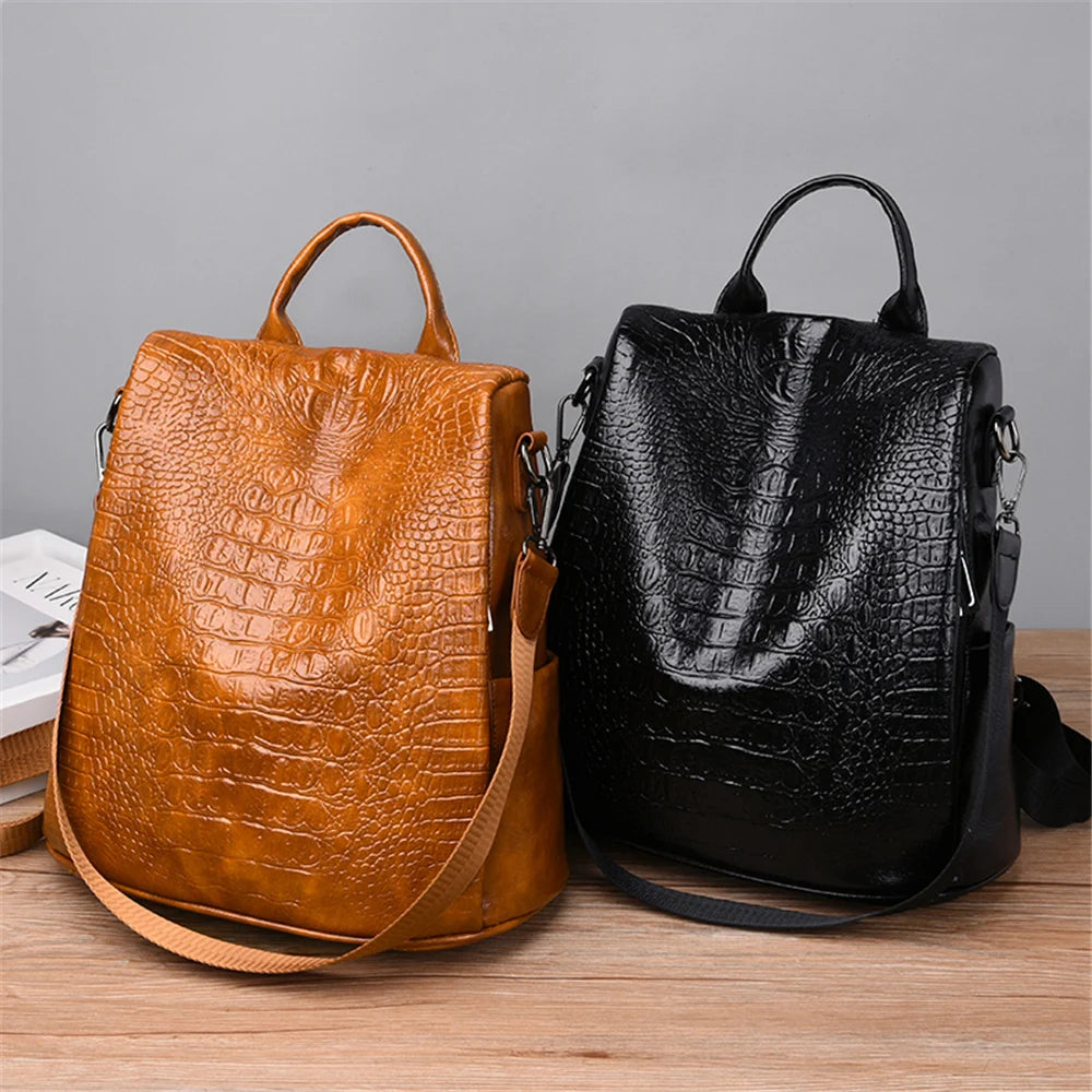 Stylish Anti-Theft Women's PU Leather Backpack | Perfect for Travel