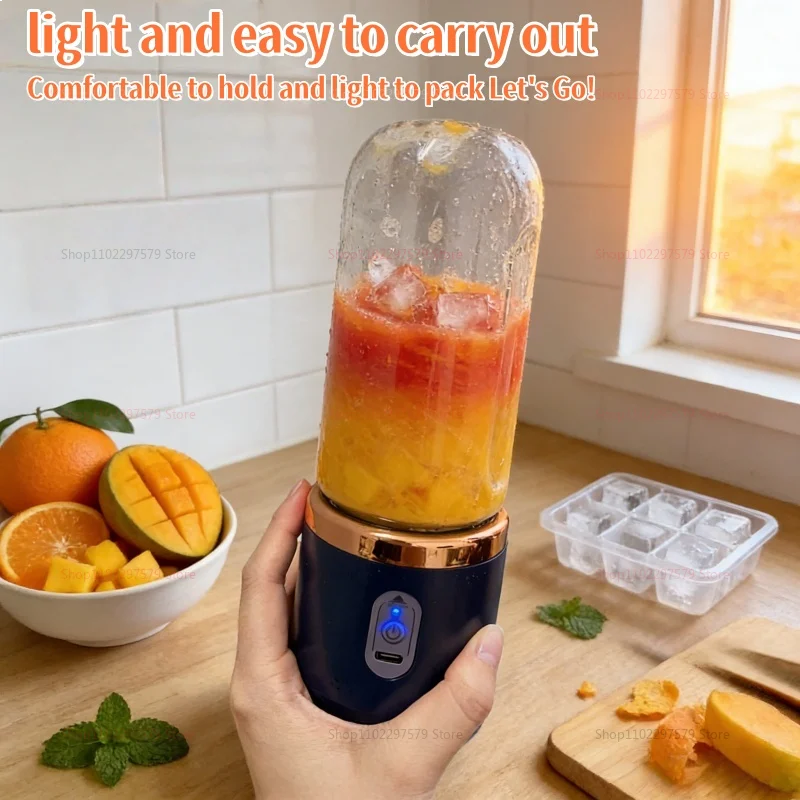 Portable Electric Blender | 6 Blades for Juicing & Smoothies