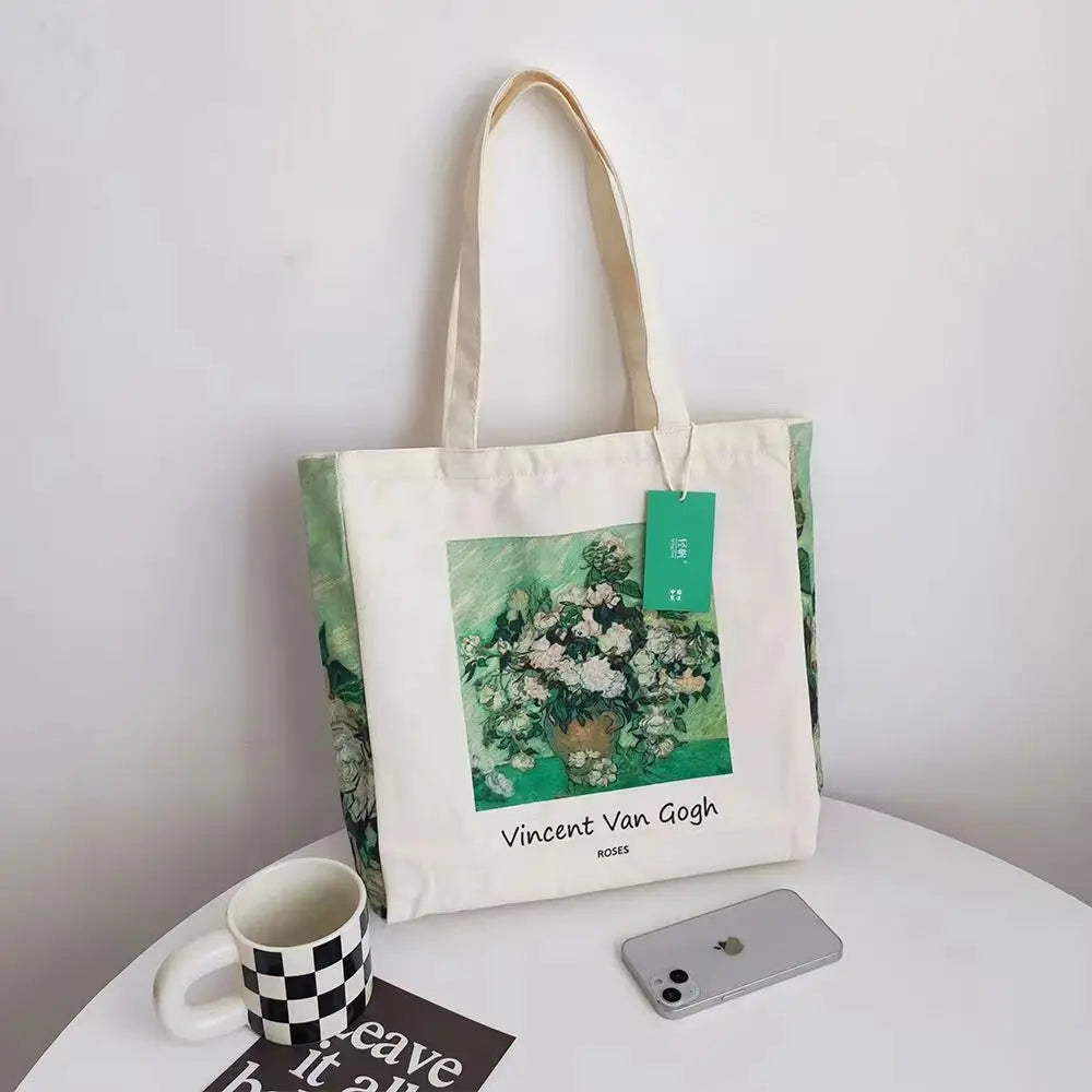 Vintage Canvas Shoulder Bag | Stylish Casual Tote for Women