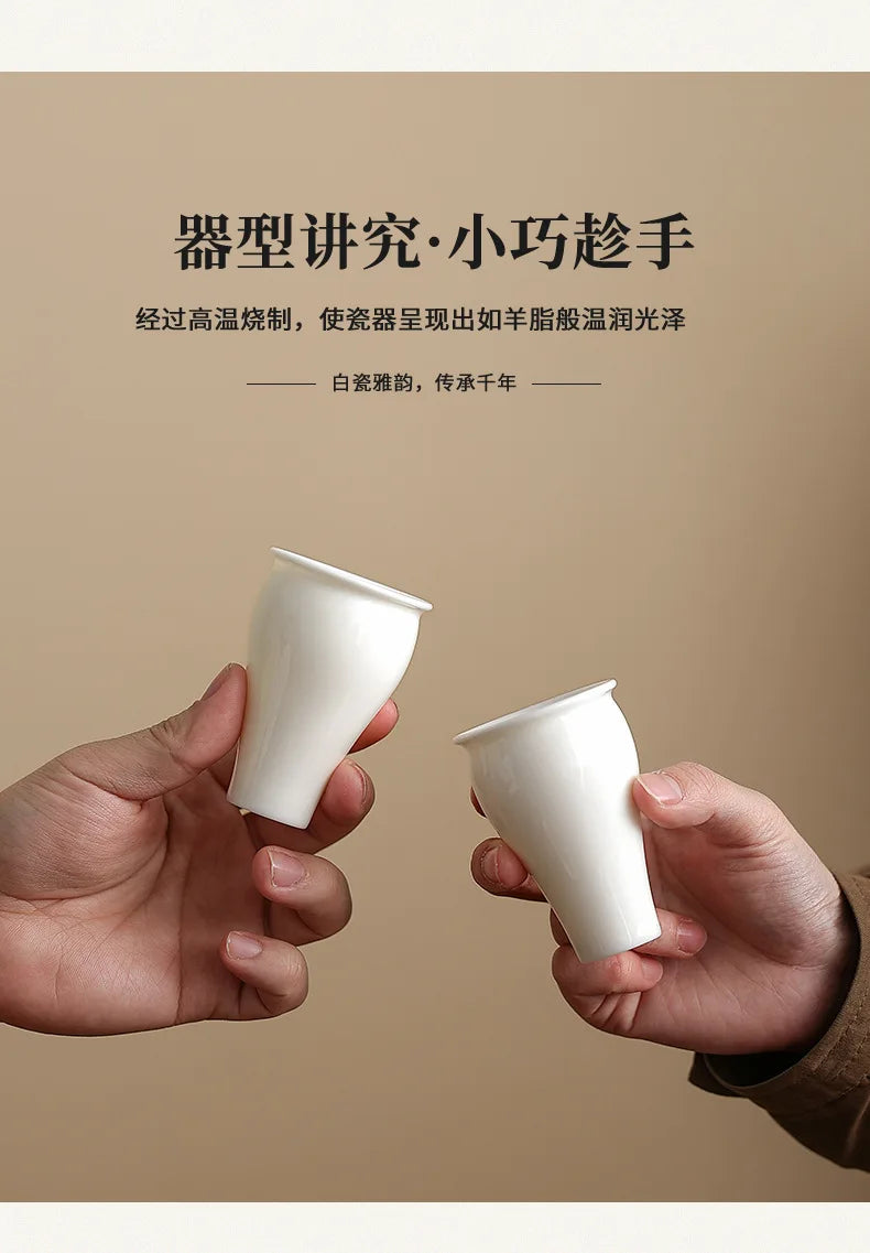 Elegante Copa de Vino Blanco de Cerámica Estilo Japonés | Exquisito Regalo de Cristalería