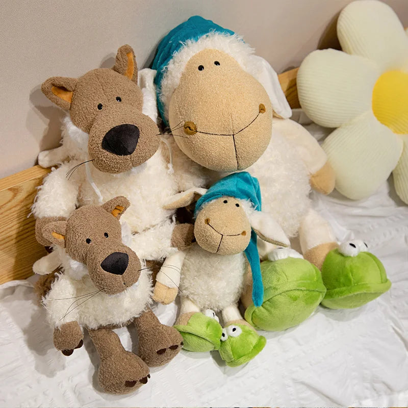 Cute Sheep Plush Toy | Soft Sleepy Sheep Plushie Gift