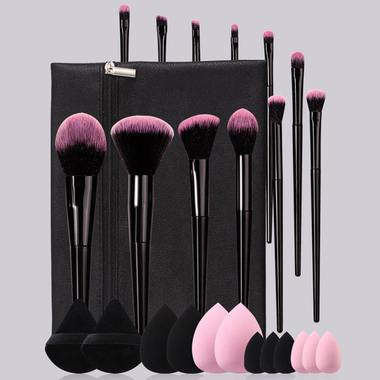 12PCS Multi-Functional Makeup Brush Set with Beauty Egg & Bag