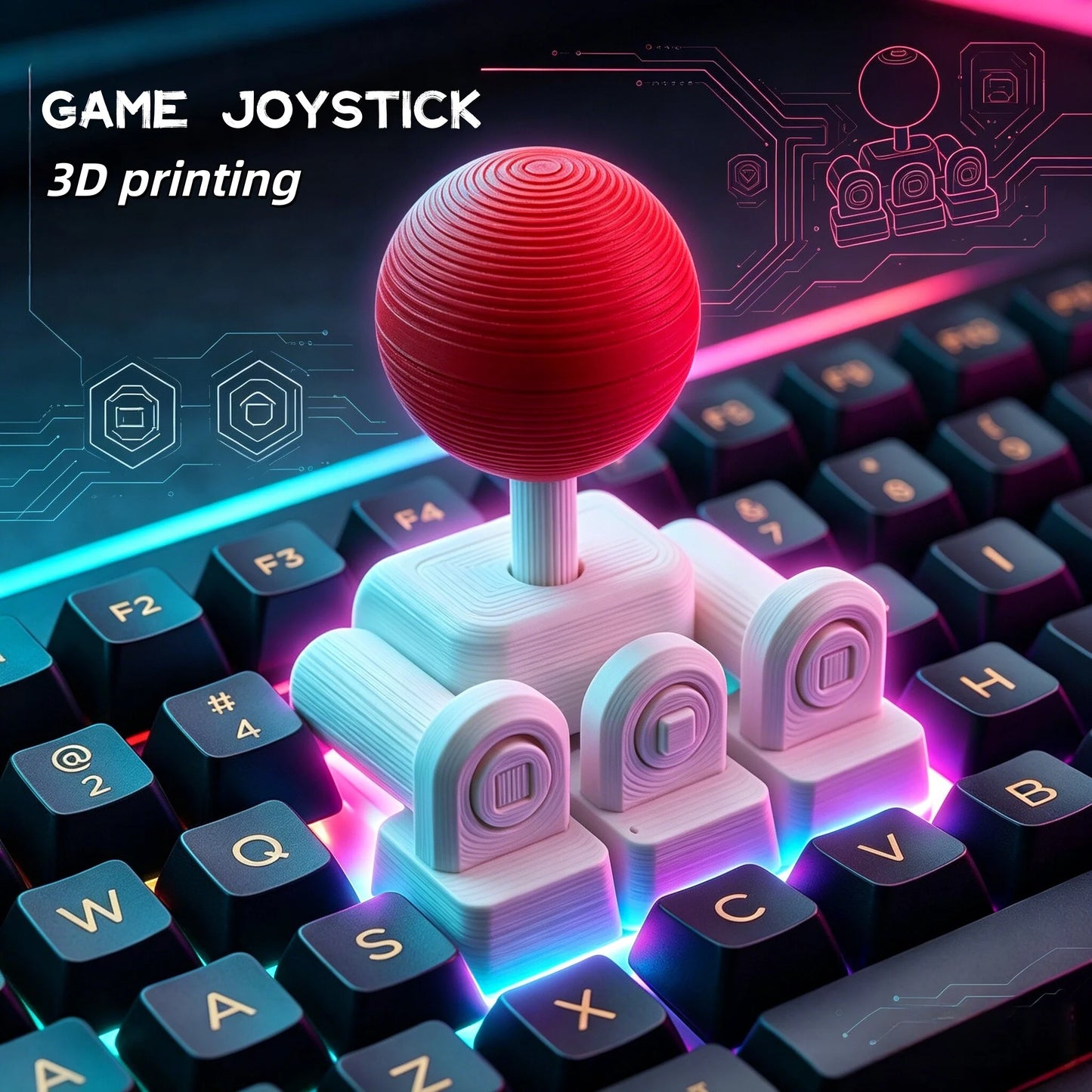External Joystick for Mechanical Keyboards | 3D Printed Gaming Accessory