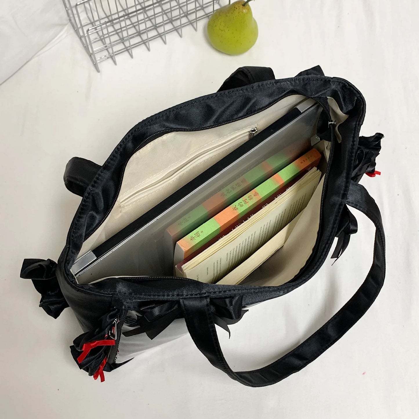 Bolsa Bandolera de Anime Estilo Preppy de Gran Capacidad para Mujer