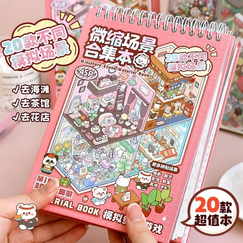 20Pcs Cartoon DIY Landscape Stickers | Kids' Creative Fun