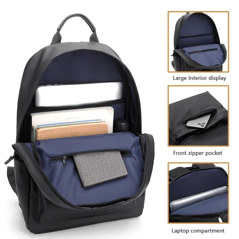 Stylish Men's Leather Backpack | Durable Laptop Bag for Teens