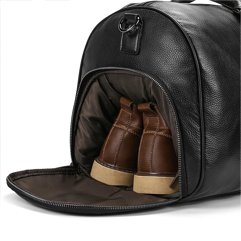 Luxury Genuine Leather Travel Bag for Men & Women | Versatile Duffle