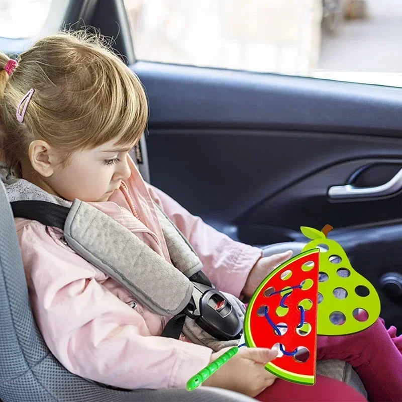 Educational Wooden Lacing Toy | Enhance Fine Motor Skills