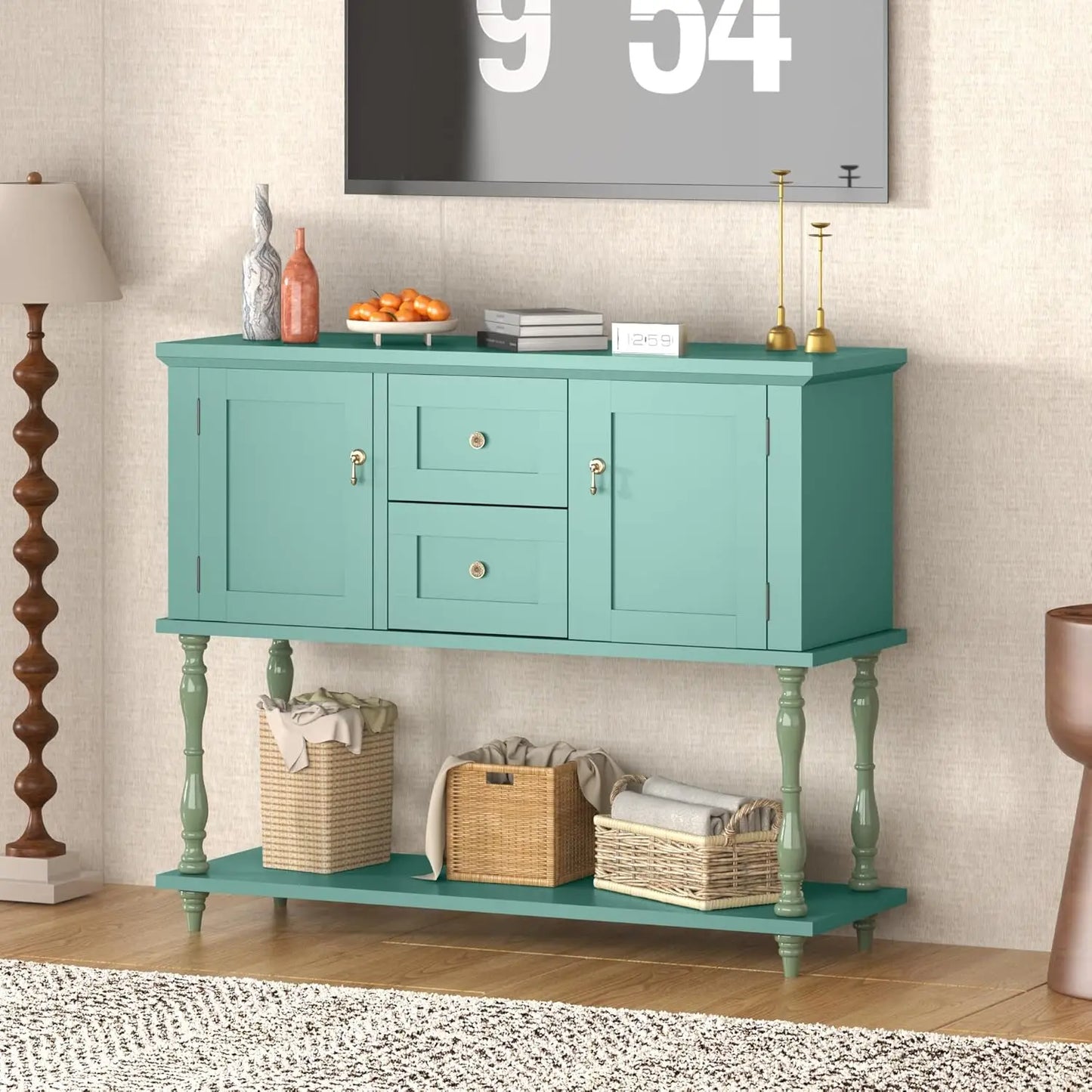 Farmhouse Console Table with Drawers | Stylish Entryway Storage