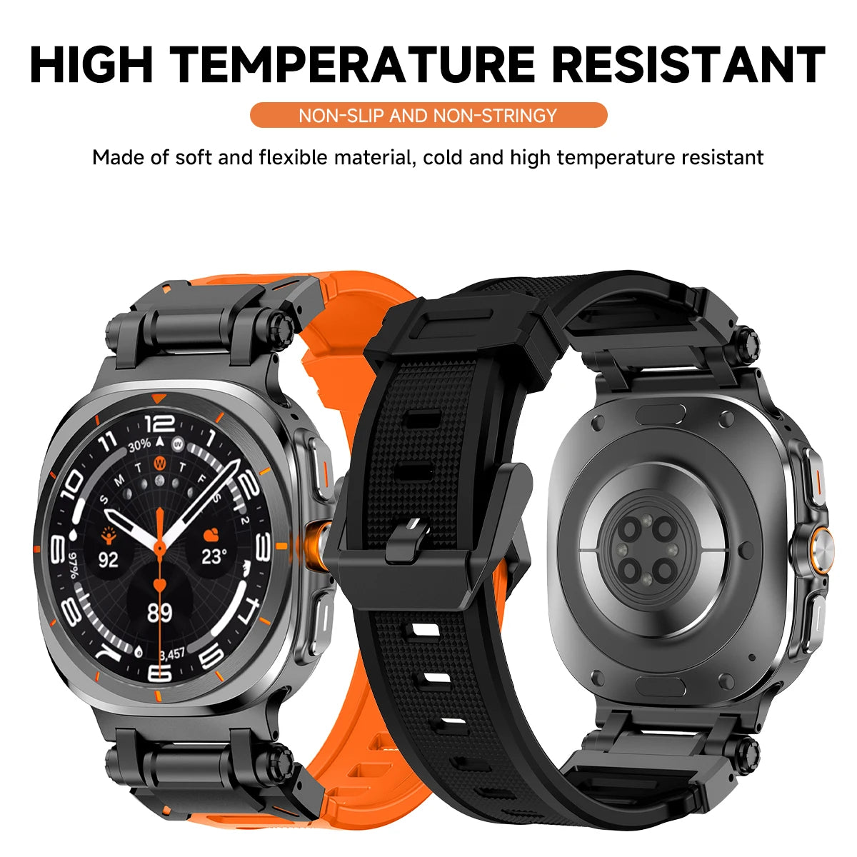 Luxury Rubber Strap for Galaxy Watches | Sporty & Comfortable Band