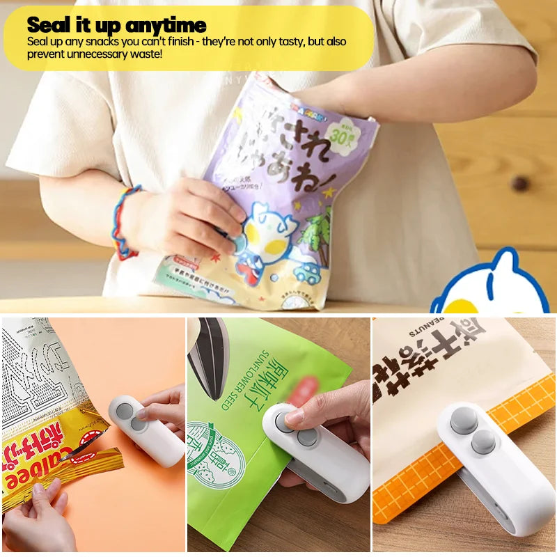 2-in-1 Mini USB-C Rechargeable Bag Sealer & Cutter | Fresh Food Storage