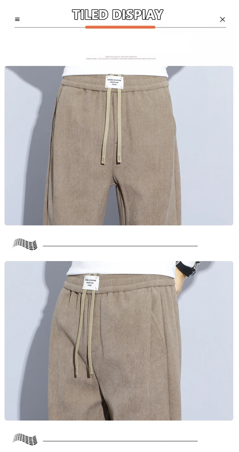 Men’s Thermal Fleece Pants | Cozy Wide-Leg Winter Sweatpants