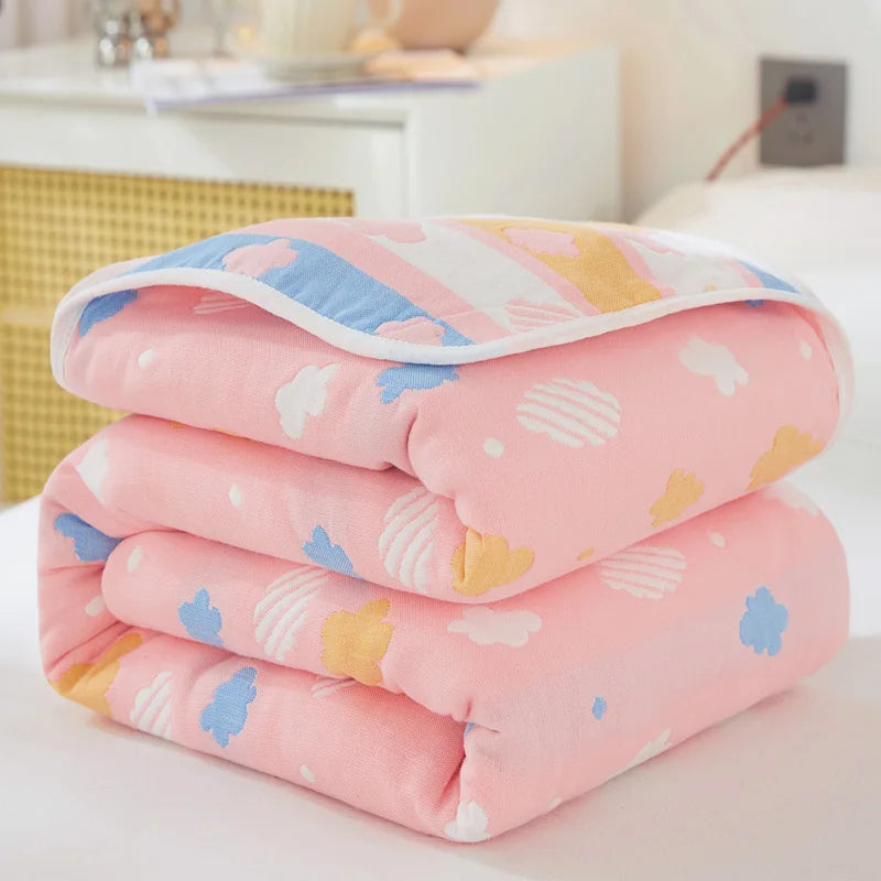 Breathable Summer Quilt | Multi-functional Cotton Towel Blanket