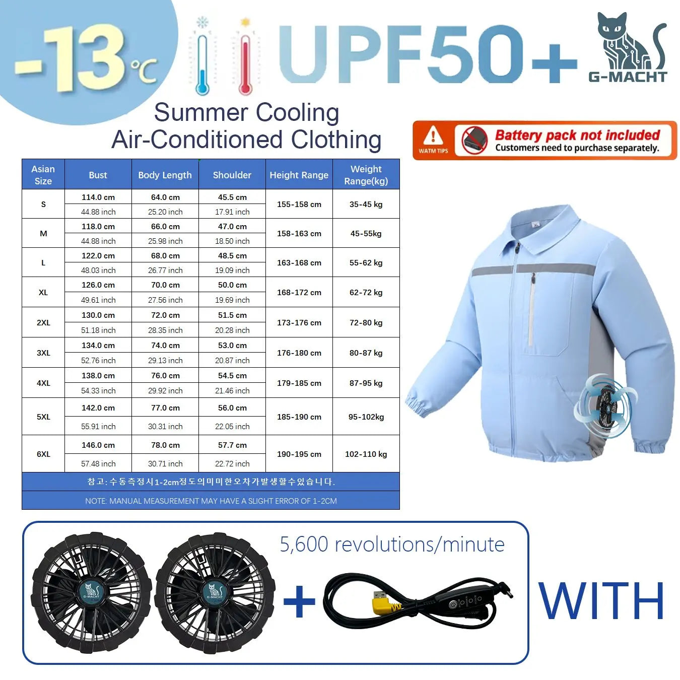Smart Cooling Jacket for Men | Breathable Air Conditioning Apparel