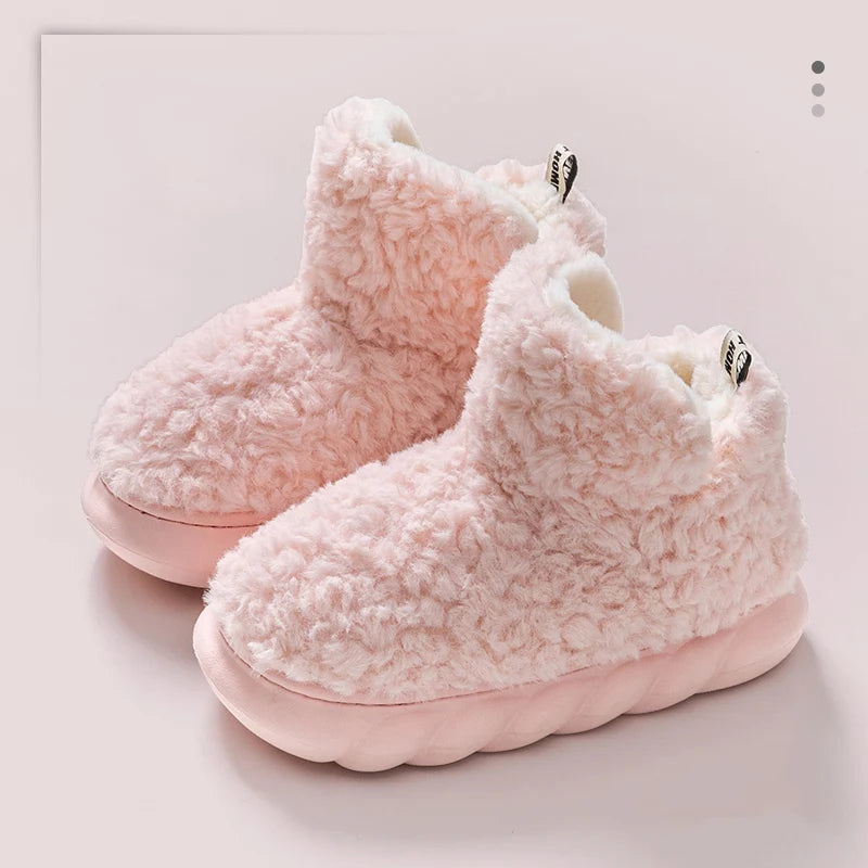 Winter Warm Plush Snow Boots Slippers | Cozy Indoor Outdoor Footwear