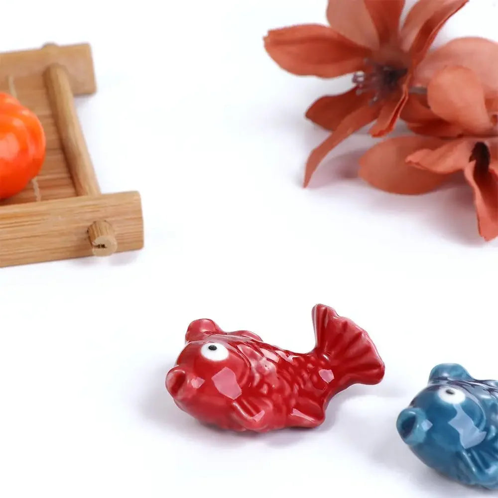 Cute Ceramic Fish-Shaped Chopsticks Holder | Creative Tableware Rack