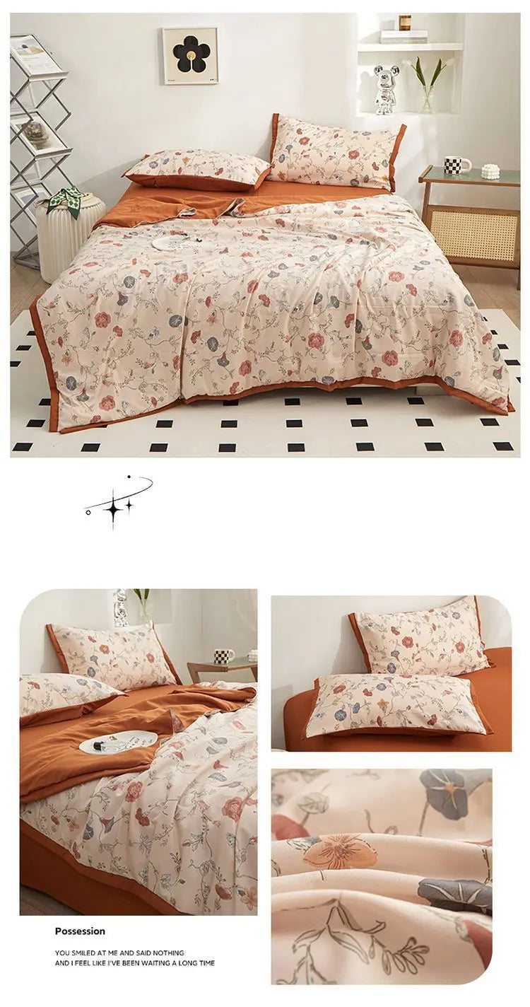 Comfortable Summer Cool Quilt Set | Lightweight Breathable Comforter