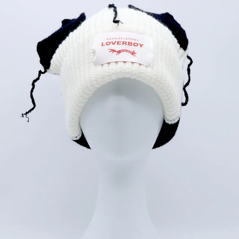 Unisex Long Fox Ears Knitted Beanie | Y2K Bunny Rabbit Hat