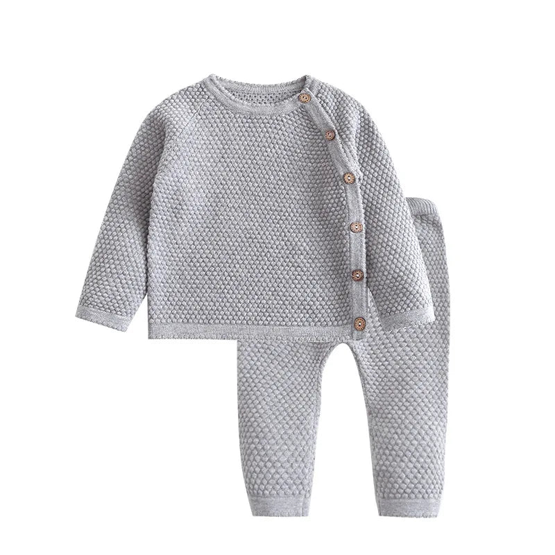 Cotton Baby Knitting Set | Cozy Unisex Winter Outfit for Infants