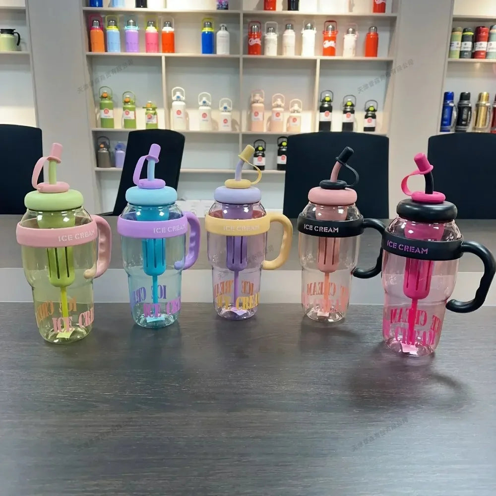 Durable Waterproof Large Capacity Summer Milk Tea Cup with Straw