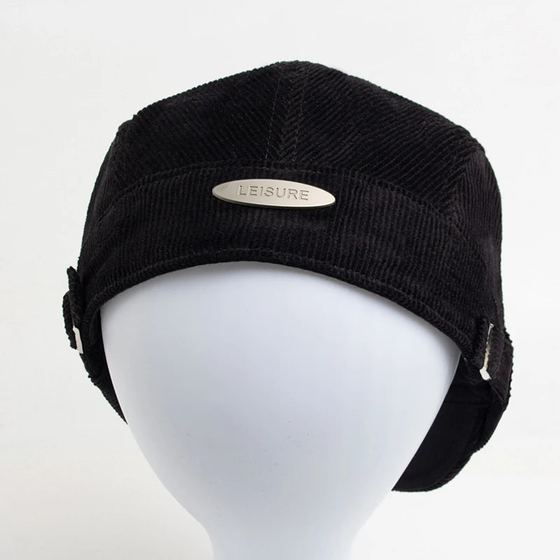 Unisex Corduroy Beret Hat | Vintage Newsboy Cap for All Seasons