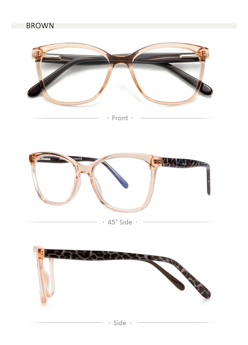 Stylish Women's Prescription Glasses | Progressive Square Acetate Frames