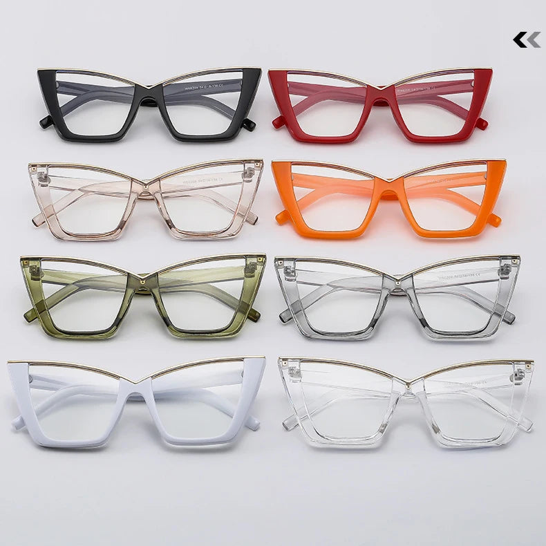 Chic Oversized Cat Eye Glasses | Stylish Blue Light Blocking Eyewear