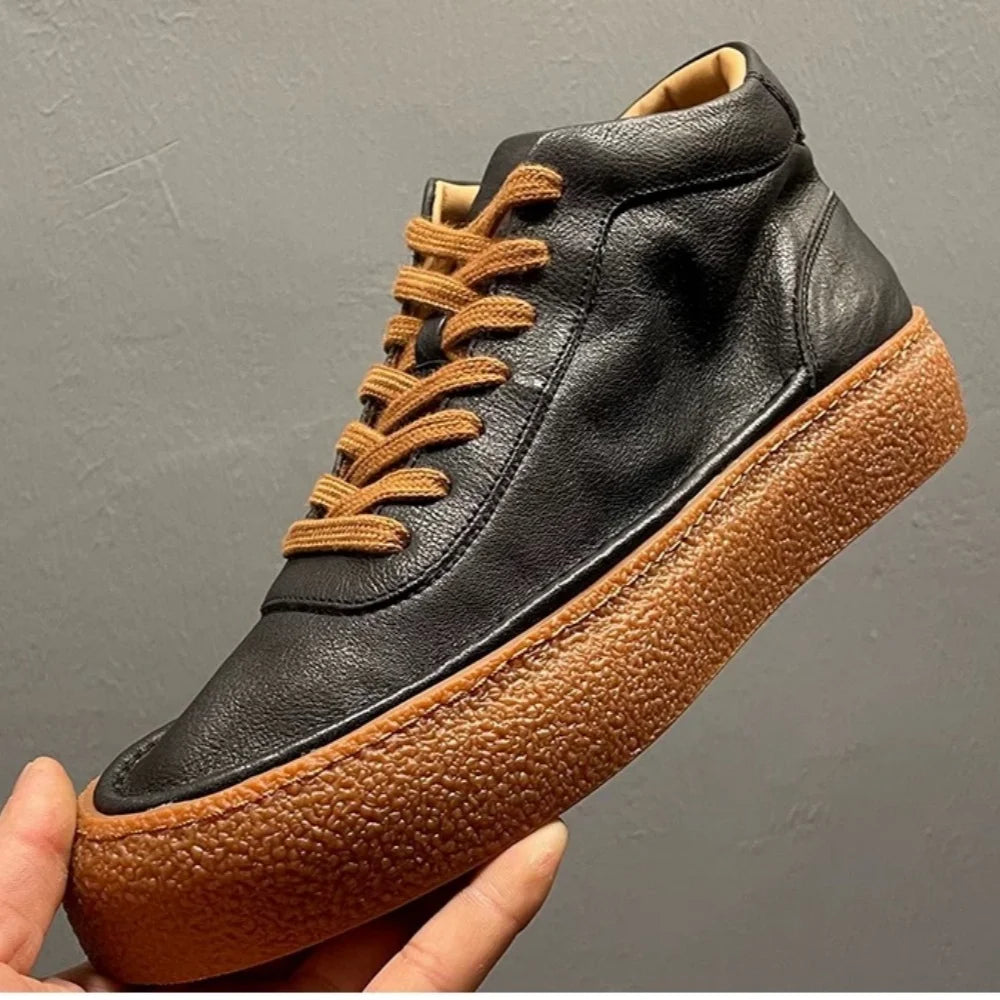 Comfortable High Top Green Boots for Men | Autumn Winter Footwear