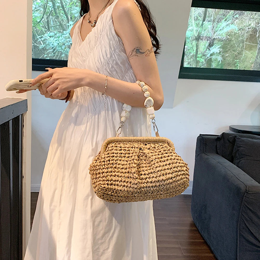 Chic Boho Straw Top Handle Bags for Women | Summer Style