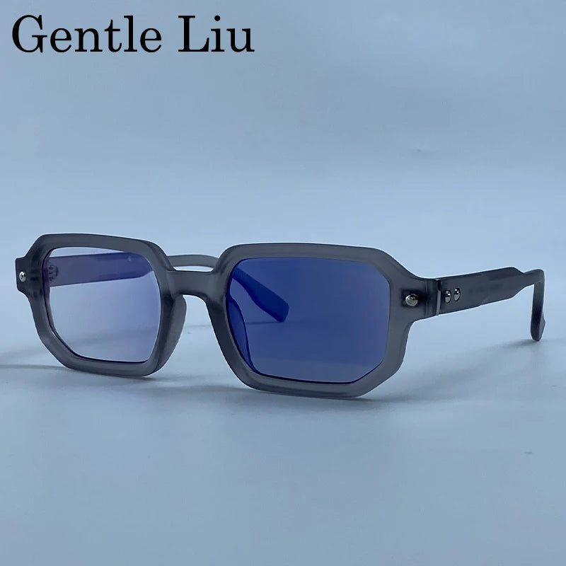 Vintage Photochromic Square Sunglasses for Men | Retro Steampunk Style